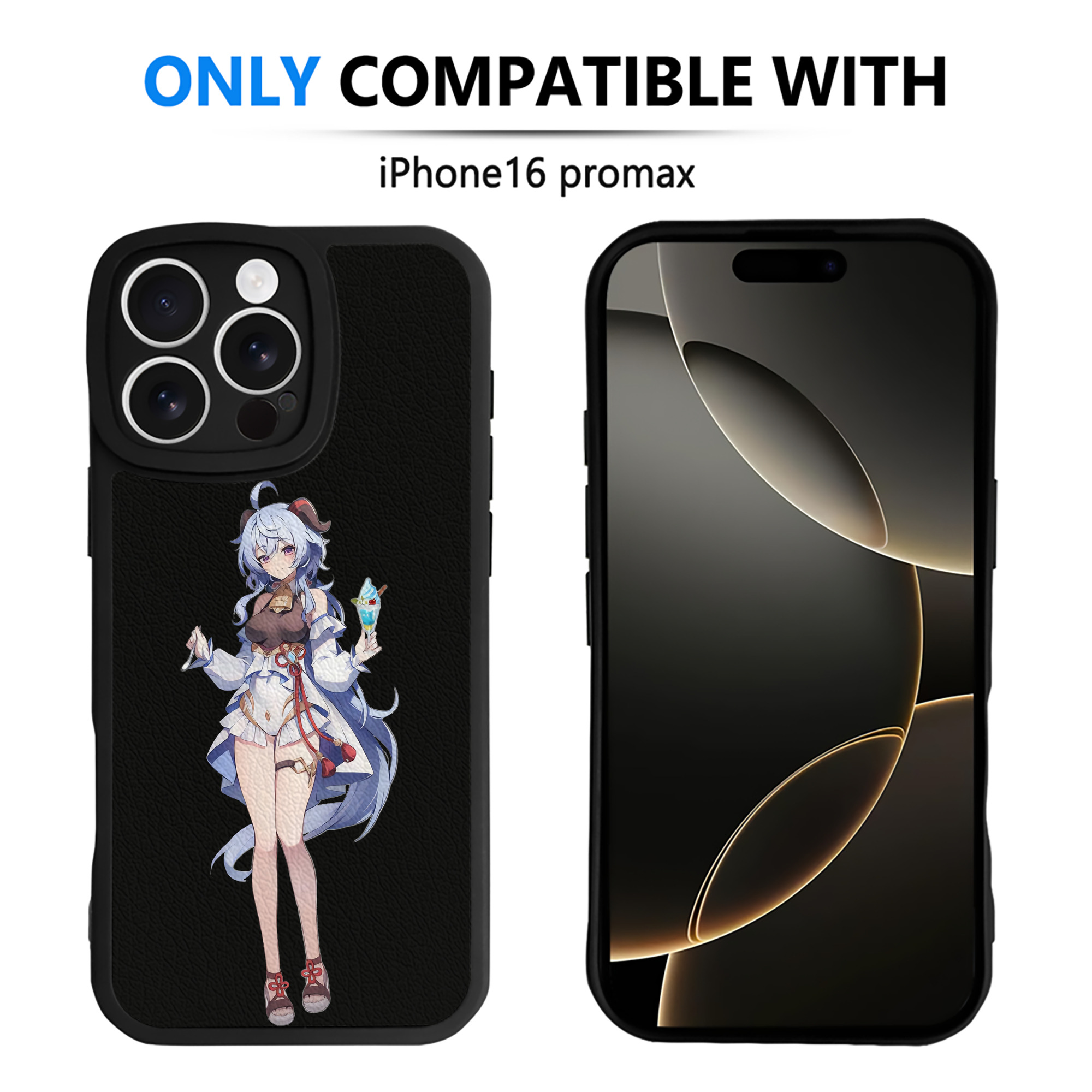 げんし神 甘雨 かんう genshin Ganyu 【iPhone 16シリーズ対応】シリコンスマホケース（レザー調） 材質：シリコン